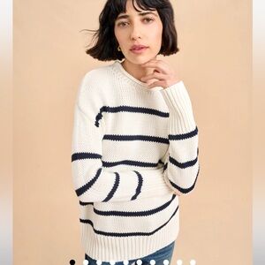 La Ligne Cream and Black Striped Sweater never worn!